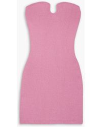 Nanushka - Cold-shoulder Cotton-blend Jute Mini Dress - Lyst