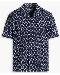 Orlebar Brown - Howell Cotton-Blend Terry-Jacquard Shirt - Lyst