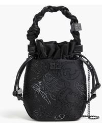 Ganni - Crystal-embellished Satin Tote - Lyst