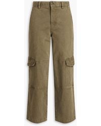 FRAME - The Station Cropped Twill Cargo Pants - Lyst