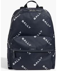 Bally - Leather-Trimmed Logo-Print Shell Backpack - Lyst