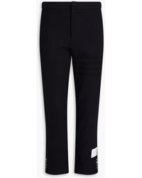 Thom Browne - Slim-fit Striped Ribbed French Cotton-terry Sweatpants - Lyst