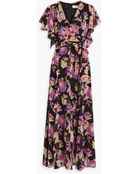 Diane von Furstenberg - Bleuet Ruffled Floral-print Chiffon Maxi Dress - Lyst