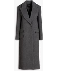 Maje - Double-breasted Wool-blend Felt Coat - Lyst