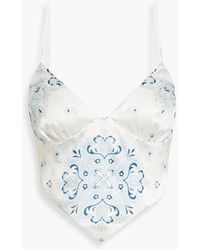 Cami NYC - Electra Cropped Paisley-print Silk-satin Twill Camisole - Lyst