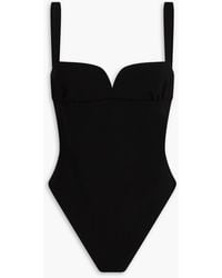 Magda Butrym - Cutout Wool-blend Jersey Bodysuit - Lyst