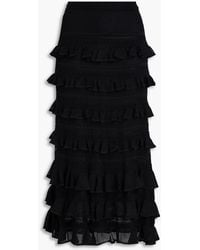 Zimmermann - Ruffled Crochet-Knit Midi Skirt - Lyst