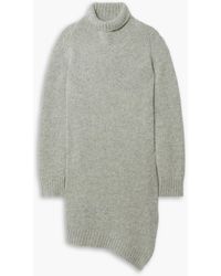 Jil Sander Asymmetric Wool Turtleneck Jumper - Grey
