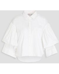 RED Valentino - Cotton-blend Poplin Shirt - Lyst