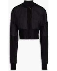 Rick Owens - Cropped Cotton-Organza Bomber Jacket - Lyst