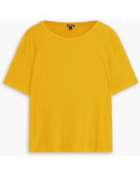 Monrow - T-shirt aus einer gerippten supima®-baumwoll-mikromodalmischung mit stretchanteil - Lyst