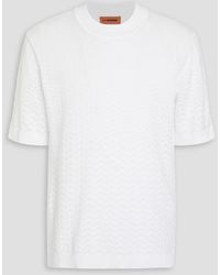 Missoni - Crochet-knit Cotton-blend T-shirt - Lyst