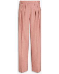 Victoria Beckham - Hose mit weitem bein aus webstoff - Lyst