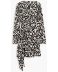 Isabel Marant - Dulce Draped Printed Crepe De Chine Mini Dress - Lyst