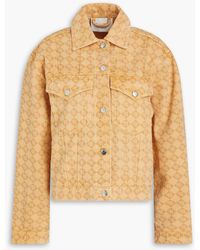 Nanushka - Printed Denim Jacket - Lyst