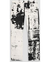 McQueen - Printed Denim Jeans - Lyst