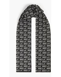 Michael Kors - Printed Intarsia-knit Scarf - Lyst