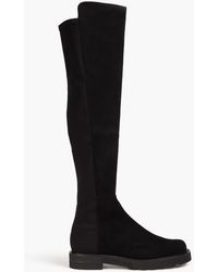 Stuart Weitzman - Microstretch And Suede Over-the-knee Boots - Lyst