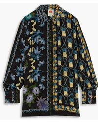 FARM Rio - Printed Satin Shirt - Lyst