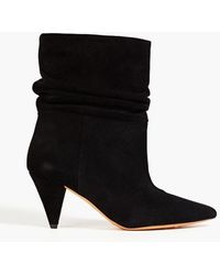 IRO - Theke Gathered Suede Ankle Boots - Lyst