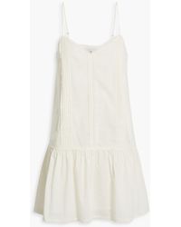 Joie - Trinity Pintucked Cotton Mini Dress - Lyst