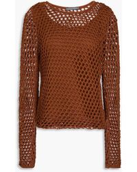 Alberta Ferretti - Open-knit Cotton Sweater - Lyst