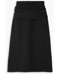 TOTEME - Pleated Crepe Midi Skirt - Lyst