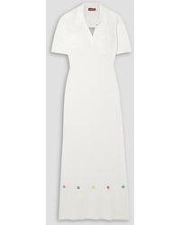 STAUD - Cecily Cutout Ribbed Cable-knit Cotton-blend Maxi Dress - Lyst
