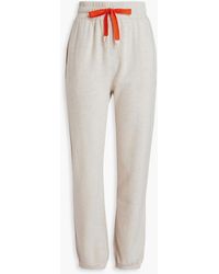 Mother - Mélange French Cotton-terry Track Pants - Lyst