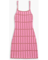 Jacquemus - Malha Embellished Jacquard-knit Mini Dress - Lyst