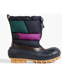 Stella McCartney - Faux Leather-trimmed Quilted Shell And Rubber Ankle Boots - Lyst