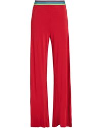M Missoni Jersey Wide-leg Trousers - Red