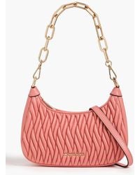 MICHAEL Michael Kors - Cora Matelassé Faux Leather Shoulder Bag - Lyst