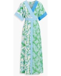 Diane von Furstenberg - Sofie Wrap-Effect Floral-Print Crepe Maxi Dress - Lyst