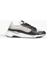Canali - Leather And Suede Sneakers - Lyst