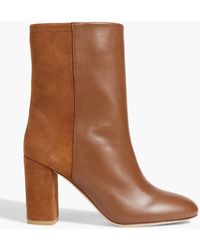 Stuart Weitzman - Ankle boots aus leder und veloursleder - Lyst