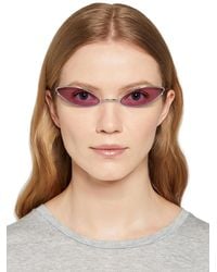Acne Studios Farbene sonnenbrille mit cat-eye-rahmen - Mettallic