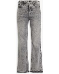Rag & Bone - Harley hoch sitzende jeans mit geradem bein in acid-waschung - Lyst