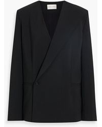 Loulou de Saison - Nodo Double-Breasted Wool-Blend Twill Blazer - Lyst