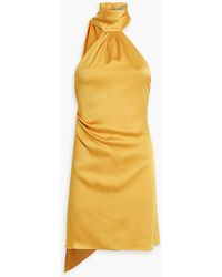 Jonathan Simkhai - Jade Draped Satin-crepe Halterneck Midi Dress - Lyst