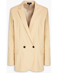 Theory - Boy Double-breasted Linen-blend Blazer - Lyst