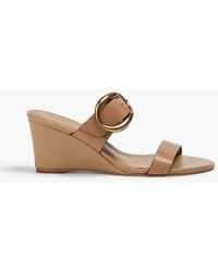FARM Rio - Leather Wedge Mules - Lyst