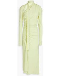 Victoria Beckham - Cutout Ruched Jersey Maxi Dress - Lyst