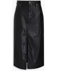 Rag & Bone - Sid Faux Leather Midi Skirt - Lyst