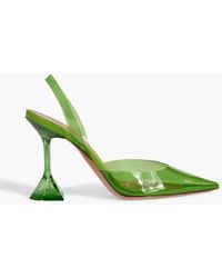 AMINA MUADDI - Holli Glass Neon Pvc Slingback Pumps - Lyst