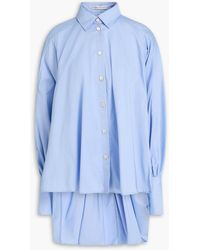 Palmer//Harding - Asymmetric Cotton-Blend Shirt - Lyst