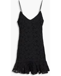ROTATE BIRGER CHRISTENSEN - Minikleid aus schnurgebundener spitze mit rüschen - Lyst