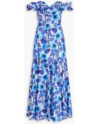 Borgo De Nor - Jazella Off-the-shoulder Ruffled Floral-print Cotton Maxi Dress - Lyst