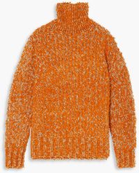 Acne Studios - Oversized Wool-blend Bouclé Turtleneck Sweater - Lyst