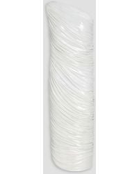 Norma Kamali - Robe "diana" aus stretch-jersey mit metallic-effekt, raffungen und asymmetrischer schulterpartie - Lyst